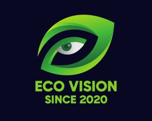 Green Eye - Green Leaf Eye logo design