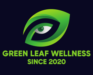 Green Leaf Eye logo design