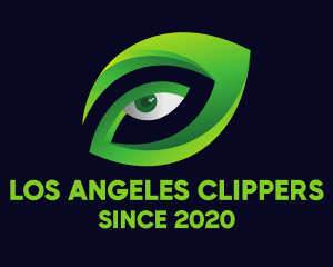 Green Leaf Eye logo design