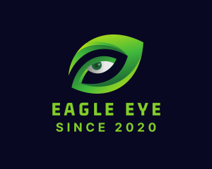 Green Leaf Eye logo design