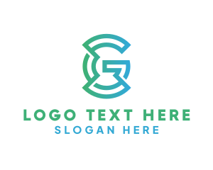 Initial - Industrial Letter G Outline logo design