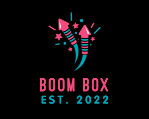 Explosion - Cute Rocket Fireworks logo design