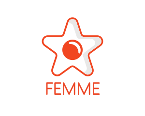 Orange Star Egg logo design