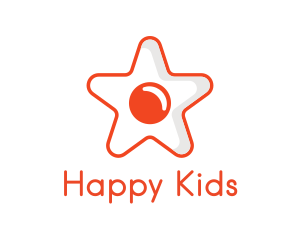 Orange Star Egg logo design