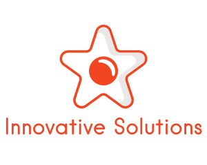 Orange Star Egg logo design