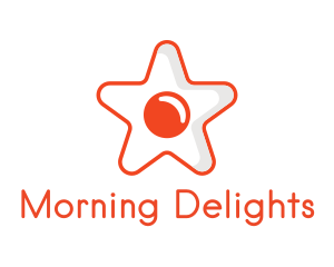 Breakfast - Orange Star Egg logo design