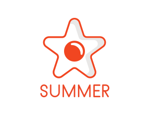 Orange Star Egg logo design