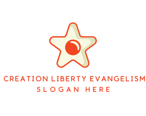 Orange Star Egg logo design