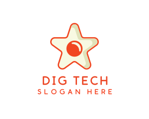 Orange Star Egg logo design