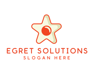 Orange Star Egg logo design