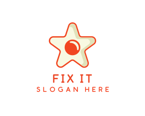 Orange Star Egg logo design