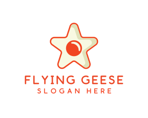 Orange Star Egg logo design