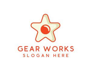 Orange Star Egg logo design