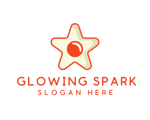 Orange Star Egg logo design