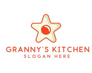 Orange Star Egg logo design