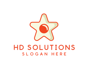 Orange Star Egg logo design