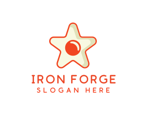 Orange Star Egg logo design