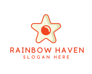 Orange Star Egg logo design