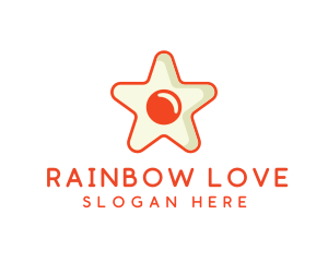 Orange Star Egg logo design