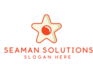 Orange Star Egg logo design