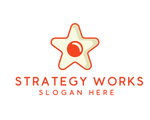 Orange Star Egg logo design