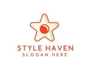 Orange Star Egg logo design