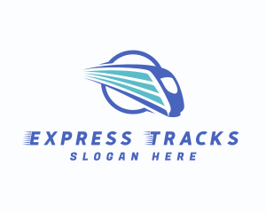 Train - Bullet Fast Train logo design