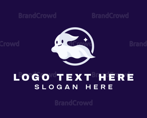 Cute Ghost Spooky Logo