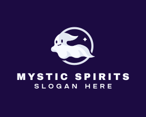 Cute Ghost Spooky logo design