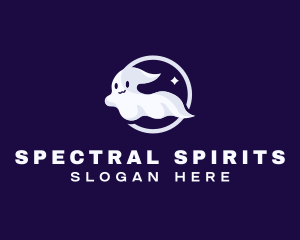 Cute Ghost Spooky logo design