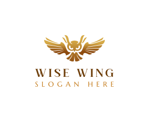 Luxury Flying Owl logo design