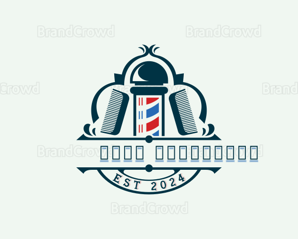 Barber Comb Grooming Logo