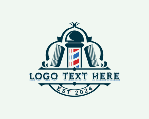 Hair Comb - Barber Comb Grooming logo design