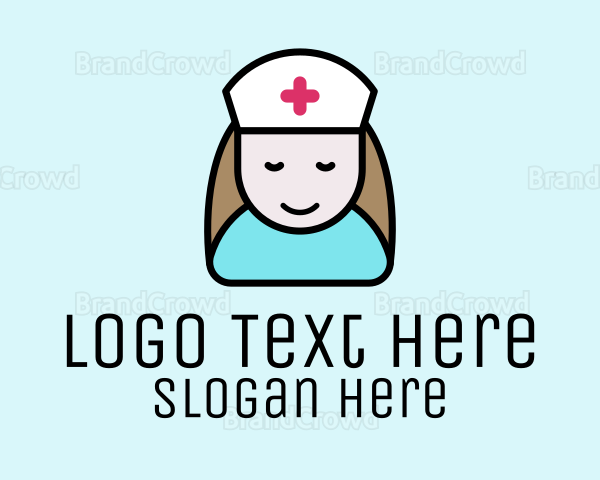 Clinic Nurse Healthcare Logo