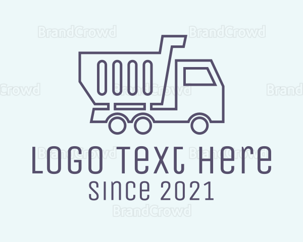 Minimalist Dump Truck Logo