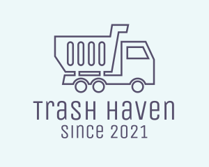 Minimalist Dump Truck  logo design