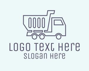 Minimalist Dump Truck  Logo