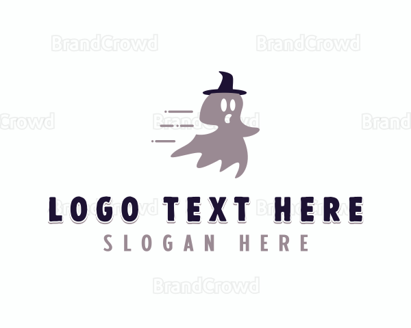 Ghost Spooky Witch Logo