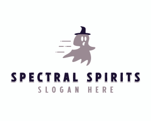 Ghost Spooky Witch logo design