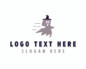 Cartoon - Ghost Spooky Witch logo design