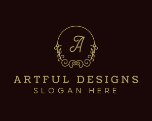 Gold Wreath Boutique logo design