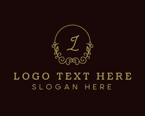 Skincare - Gold Wreath Boutique logo design