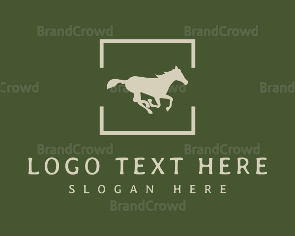 Minimalist Silhouette Horse Logo