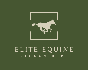 Thoroughbred - Minimalist Silhouette Horse logo design