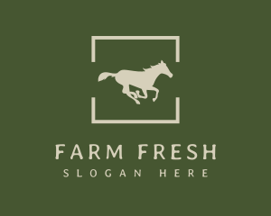 Minimalist Silhouette Horse logo design