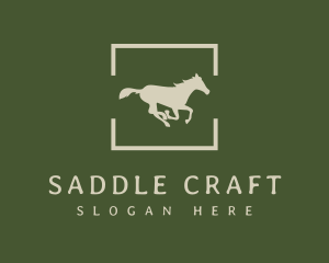 Saddle - Minimalist Silhouette Horse logo design