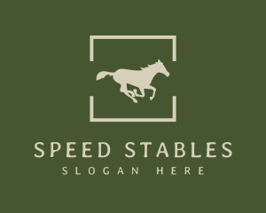 Horse Racing - Minimalist Silhouette Horse logo design