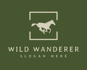 Minimalist Silhouette Horse logo design