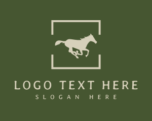 Jockey - Minimalist Silhouette Horse logo design