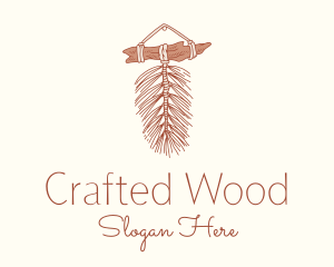 Wood Branch Macrame logo design